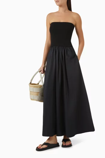 Strapless Maxi Dress in Viscose Blend