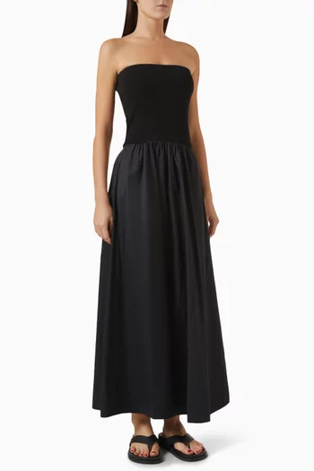 Strapless Maxi Dress in Viscose Blend