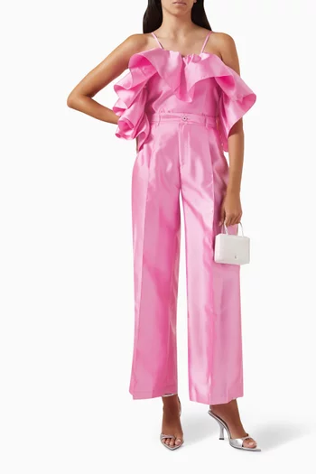 Wide-leg Pants in Mikado