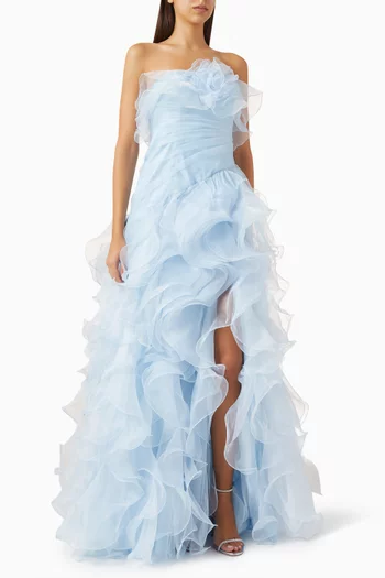 Ruffle Gown in Organza