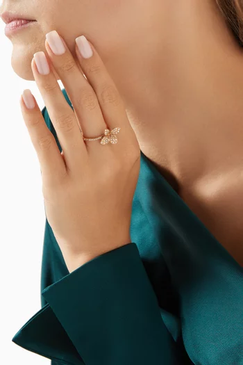 Petit Garden Diamond Ring in 18kt Rose Gold