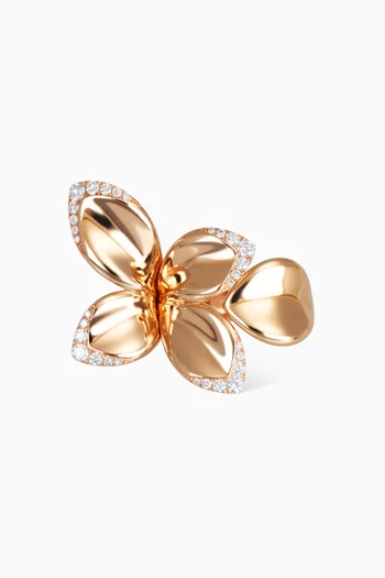 Giardini Segreti Diamond Ring in 18kt Rose Gold