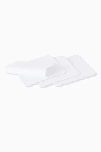 Scallop Coaster in Linen, Set of 4