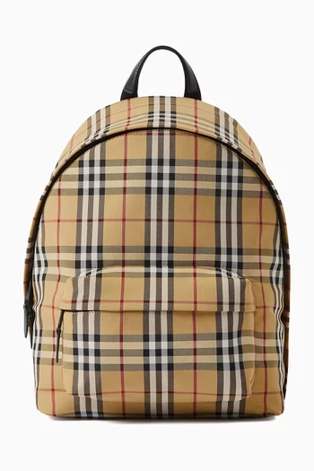 Check Backpack in Nylon