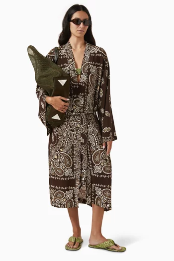 Bandana-print Kaftan in Muslin