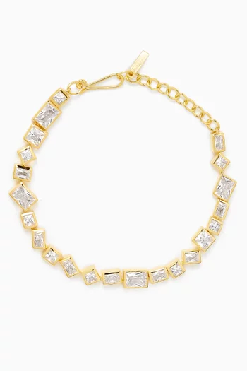 Dare Cubic Zirconia Bracelet in 18kt Gold-plated Sterling Silver