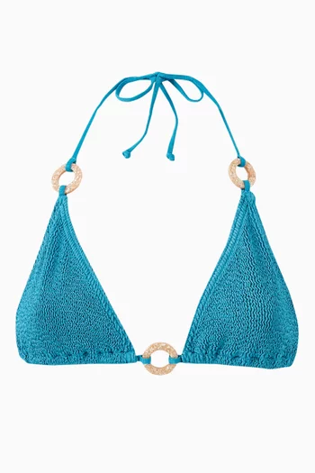 Ring Ingrid Triangle Bikini Top in Authentic Crinkle™ Fabric
