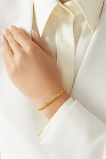 Yellow Sapphire Tennis Bracelet in 18kt Gold