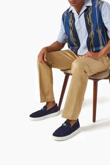 Medusa 95 Greca Loafers in Suede