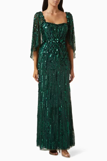 Brightstar Sequin-embellished Gown