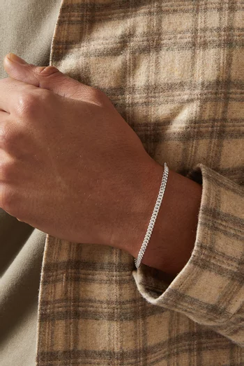 Mini Cuban Link Bracelet in Sterling Silver