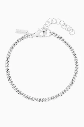 Mini Cuban Link Bracelet in Sterling Silver