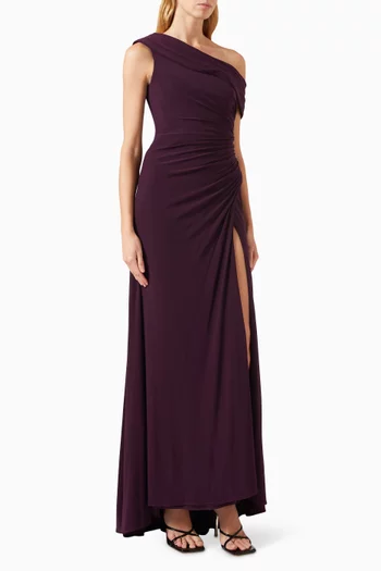One-shoulder Gown in Jersey