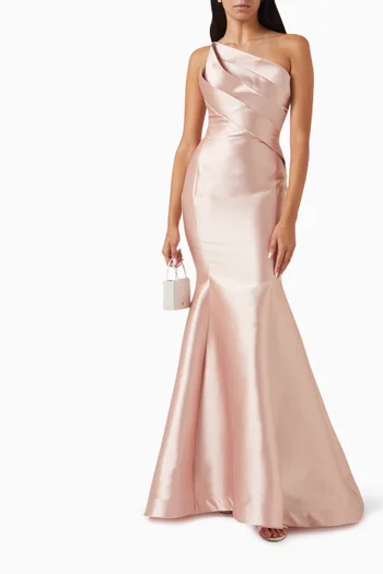 Strapless Mermaid Gown in Stretch Taffeta