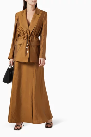 Drawstring Blazer in Viscose-blend
