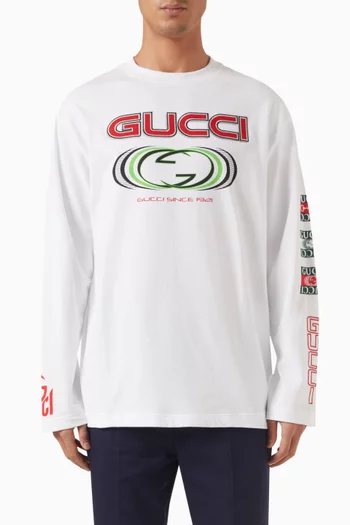 White long sleeve gucci shirt on sale
