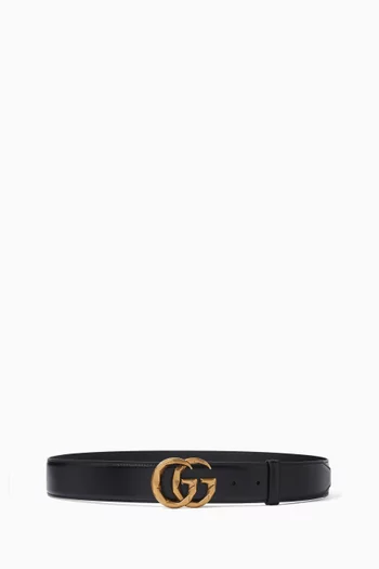 Matte black gucci belt deals