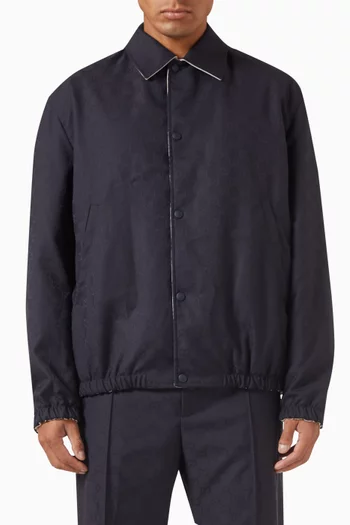 Reversible GG Jacket in Jacquard & Twill