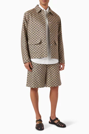 GG Shorts in Linen-blend Canvas