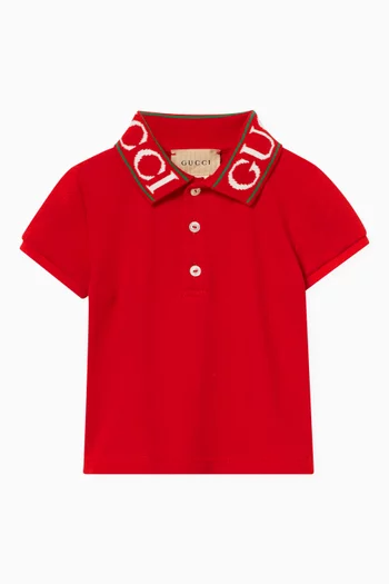 Polo Top in Stretch Cotton Piquet