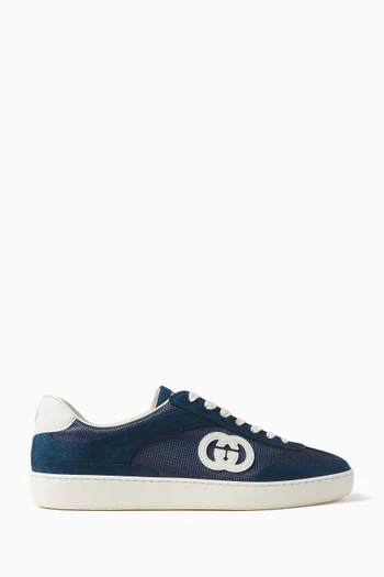 Buy Gucci Black Interlocking G Sneakers in Suede For Men Online Ounass Bahrain