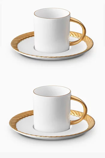 Corde Espresso Cup and Saucer, Set of 2