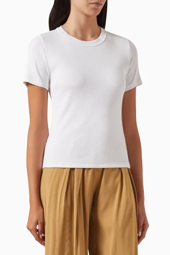 Pruitt Ribbed T-shirt in Cotton Blend