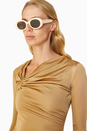 نظارة شمسية تريومف بإطار بيضاوي أسيتات