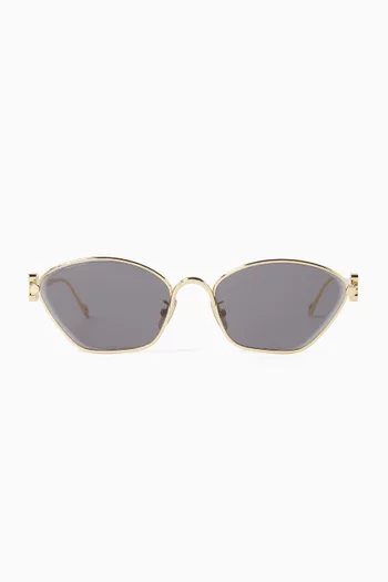 Cat-eye Sunglasses in Metal