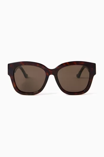 Round Sunglasses in Recycled Acetate