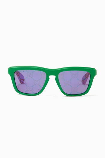 Logo-print Wayfarer Sunglasses in Acetate