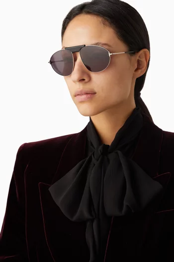 Ken Aviator Sunglasses in Metal