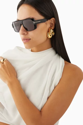 Rectangle Sunglasses in Acetate