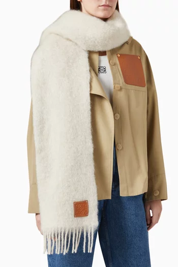 Anagram Logo Mohair Wool Scarf