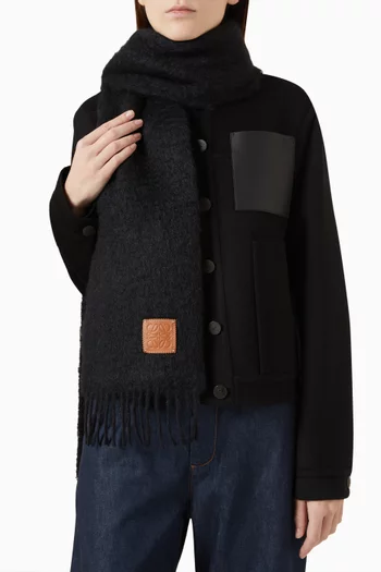 Anagram Logo Mohair Wool Scarf