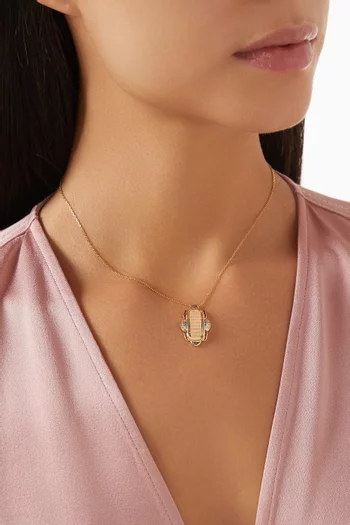 قلادة براير مرصعة بالماس ذهب أصفر عيار 18