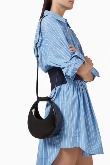 Good Night Moon Bag in Glossy Leather