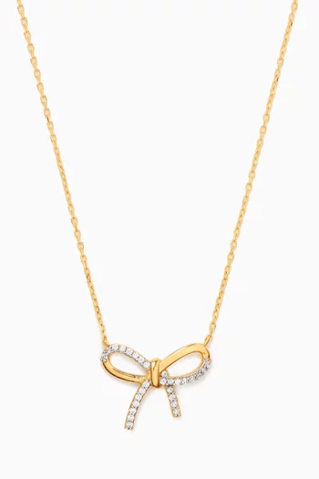 Bow Necklace in 24kt Gold-plated Sterling Silver
