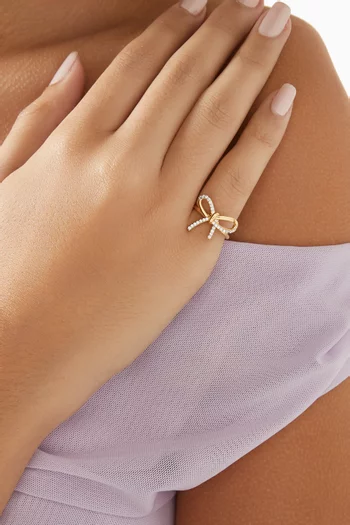 Bow Ring in 24kt Gold-plated Sterling Silver