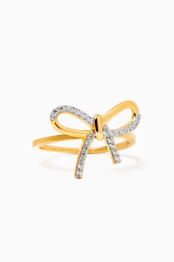 Bow Ring in 24kt Gold-plated Sterling Silver