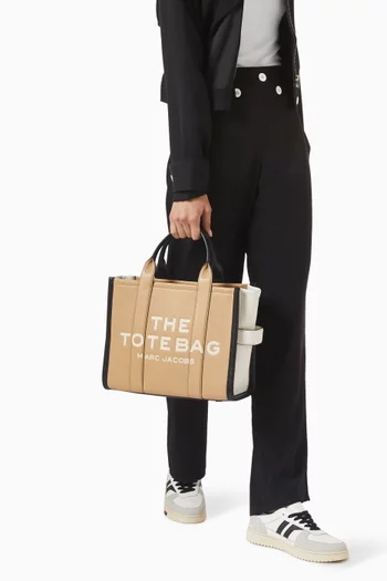 The Colour-block Medium Tote Bag in Leather