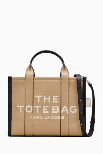 The Colour-block Medium Tote Bag in Leather