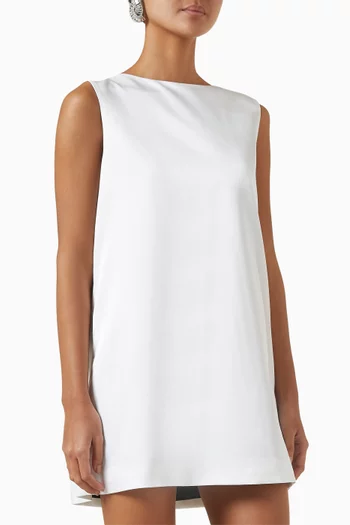 Kristen Bow Mini Dress in Crepe
