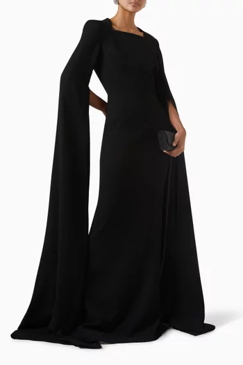 Cate Cape-sleeve Gown