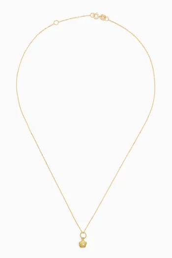 Flower Diamond Pendant Necklace in 18kt Yellow Gold