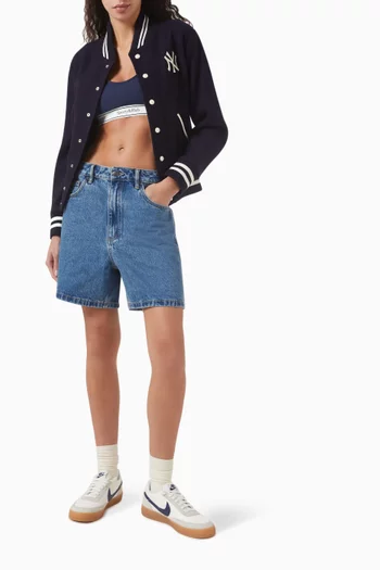 Yankees Serif Varsity Jacket in Wool