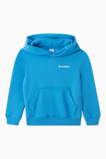 Serif Logo Hoodie in Cotton-fleece