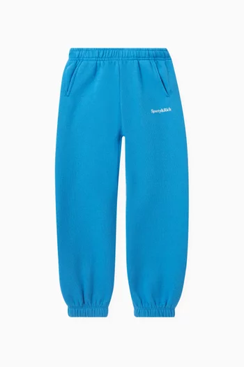 Serif Logo Sweatpants in Cotton