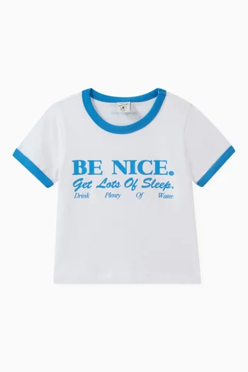 Be Nice Ringer T-shirt in Cotton