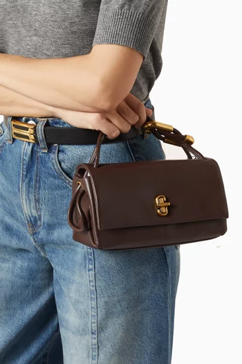 The Mini Dual Top-handle Bag in Leather